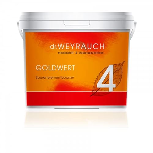 Dr. Weyrauch Nr. 4 Goldwert | 1000 g | Ergänzungsfuttermittel für Pferde | Spurenelemente in Chelatform | Bei Leistungsdefiziten, Unruhe und Haut- und Fellproblemen von Dr. Weyrauch