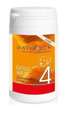 Dr. Weyrauch Nr. 4 Goldwert | 60 Kapseln | Ergänzungsfuttermittel für Hunde | Enthaltene Spurenelemente können zur Haut- & Fellgesundheit beitragen | Sekundäre Pflanzenstoffe von Dr. Weyrauch