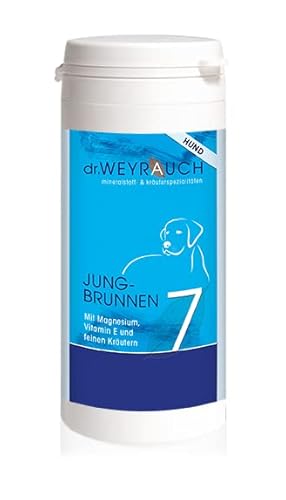 Dr. Weyrauch Nr. 7 Jungbrunnen | 60 Kapseln | Ergänzungsfuttermittel für Hunde | Kann dabei helfen den Herzmuskel, die Blutgefäße und den Blutfluss unterstützen | Kräutermix von Dr. Weyrauch