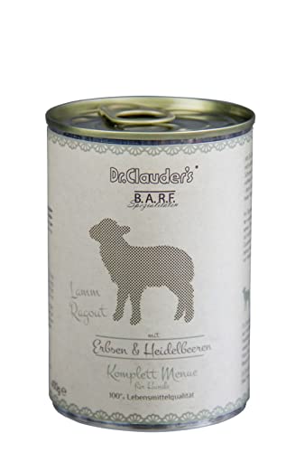 DR.CLAUDER'S - B.A.R.F. Komplett Menue Lammragout | Fleischeintopf mit 100% Lammfleisch, Innereien und Gemüse für ausgewachsene Hunde. Alleinfutter in der Dose | 400g Lamm DR.CLAUDER'S - B.A.R.F. Komplett Menue Lammragout | Fleischeintopf mit 100% Lammfleisch, Innereien und Gemüse für ausgewachsene Hunde. Alleinfutter in der Dose | 400g Lamm von Dr.Clauder´s