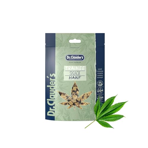 DR.CLAUDER'S - Trainee Snack Hanf | Ballastoffreiche Hanf Snacks mit Omega-3- und Omega-6, Vitaminen und Spurenelementen für Hunde und Katzen. Getreidefreie Leckerlis im Frischebeutel | 80g von Dr.Clauder´s