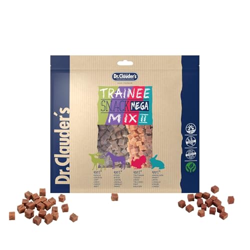 DR.CLAUDER'S - Trainee Snack Mega Mix 2 | Leicht verdauliche Snacks aus 95% Fleisch mit Inulin für Hunde und Katzen. Nährstoffreiche Leckerlis im Frischebeutel | 500g von Dr.Clauder´s