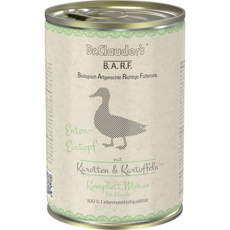 Dr. Clauders B.A.R.F. Komplett Menue Enteneintopf 400 g (10,22 € pro 1 kg) von Dr.Clauder's