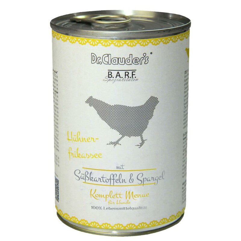 Dr. Clauders B.A.R.F. Komplett Menue Hühnerfrikassee 400 g (10,22 € pro 1 kg) von Dr.Clauder's