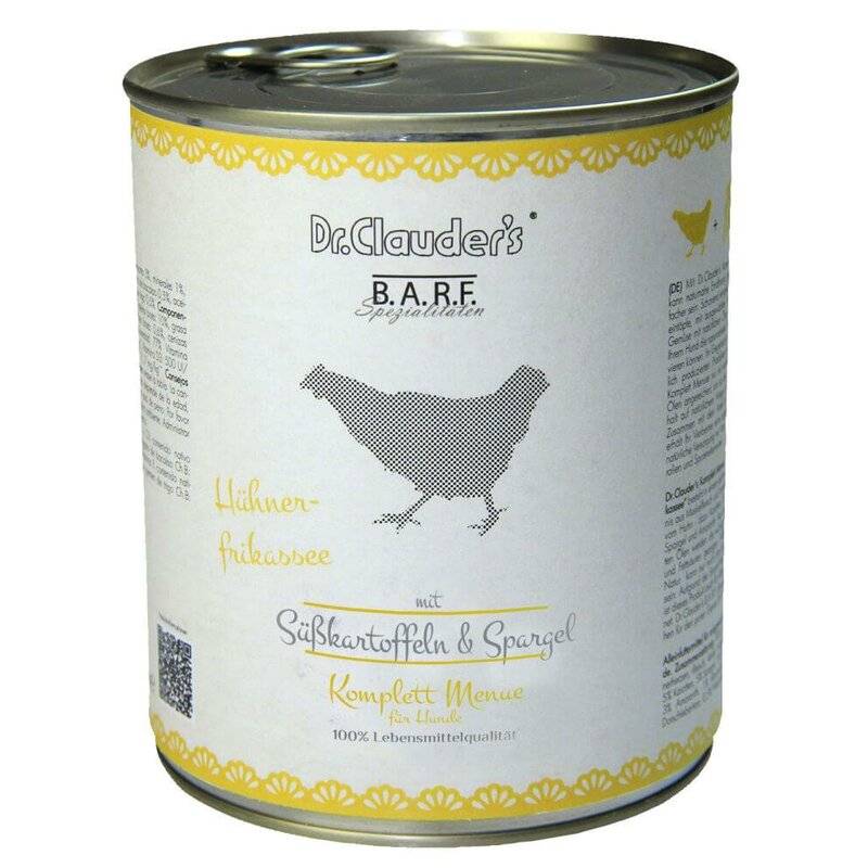 Dr. Clauders B.A.R.F. Komplett Menue Hühnerfrikassee 800 g (7,86 € pro 1 kg) von Dr.Clauder's