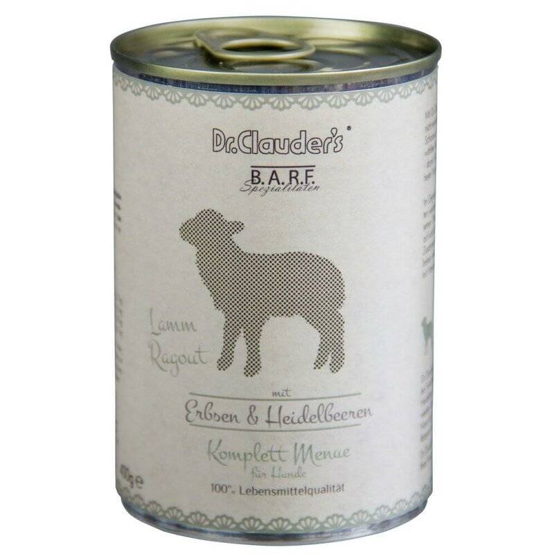 Dr. Clauders B.A.R.F. Komplett Menue Lammragout 400 g (10,22 € pro 1 kg) von Dr.Clauder's