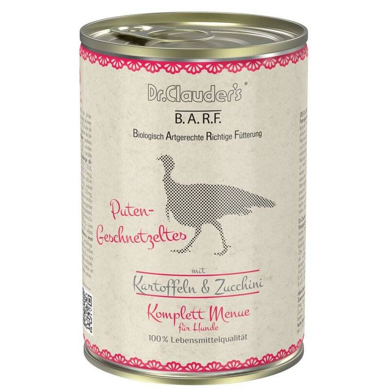 Dr. Clauders B.A.R.F. Komplett Menue Putengeschnetzeltes... (10,22 € pro 1 kg) von Dr.Clauder's
