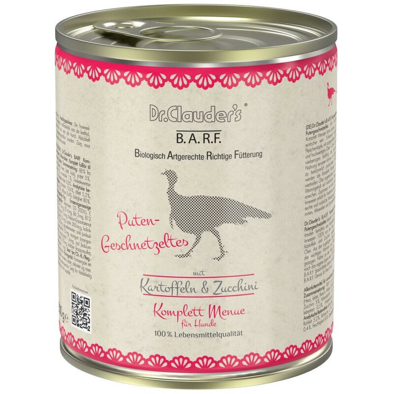 Dr. Clauders B.A.R.F. Komplett Menue Putengeschnetzeltes... (7,86 € pro 1 kg) von Dr.Clauder's