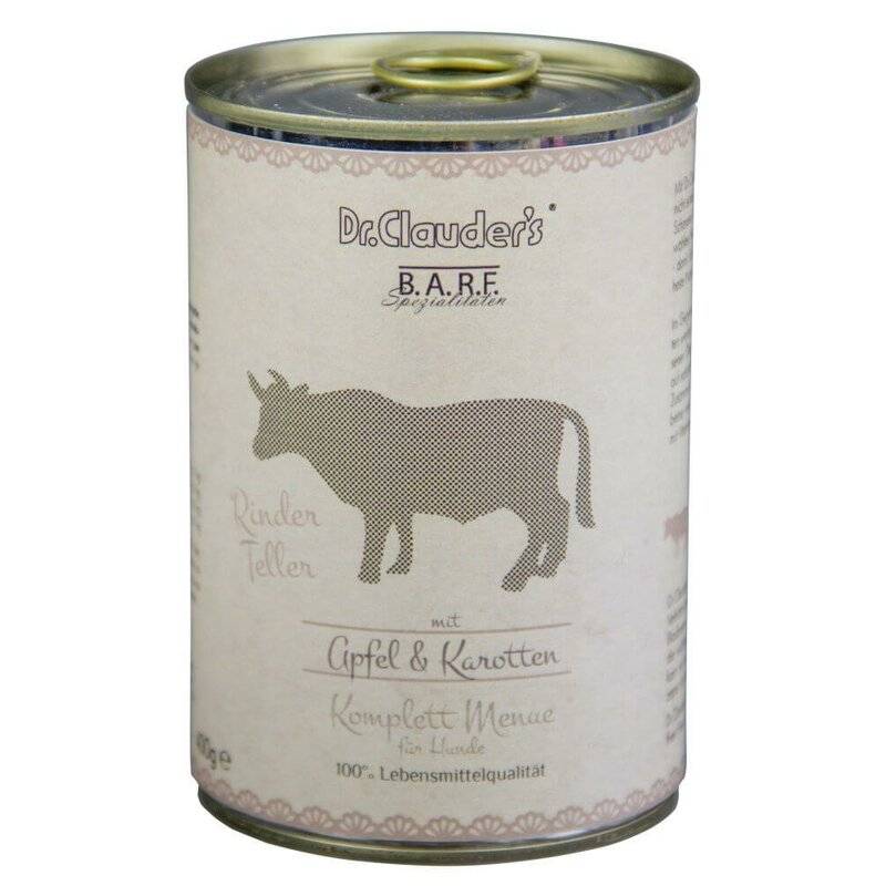 Dr. Clauders B.A.R.F. Komplett Menue Rinderteller 400 g (10,22 € pro 1 kg) von Dr.Clauder's