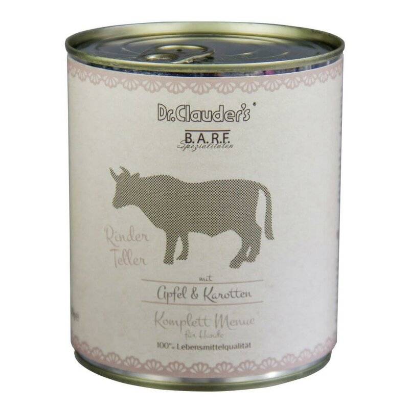 Dr. Clauders B.A.R.F. Komplett Menue Rinderteller 800 g (7,86 € pro 1 kg) von Dr.Clauder's