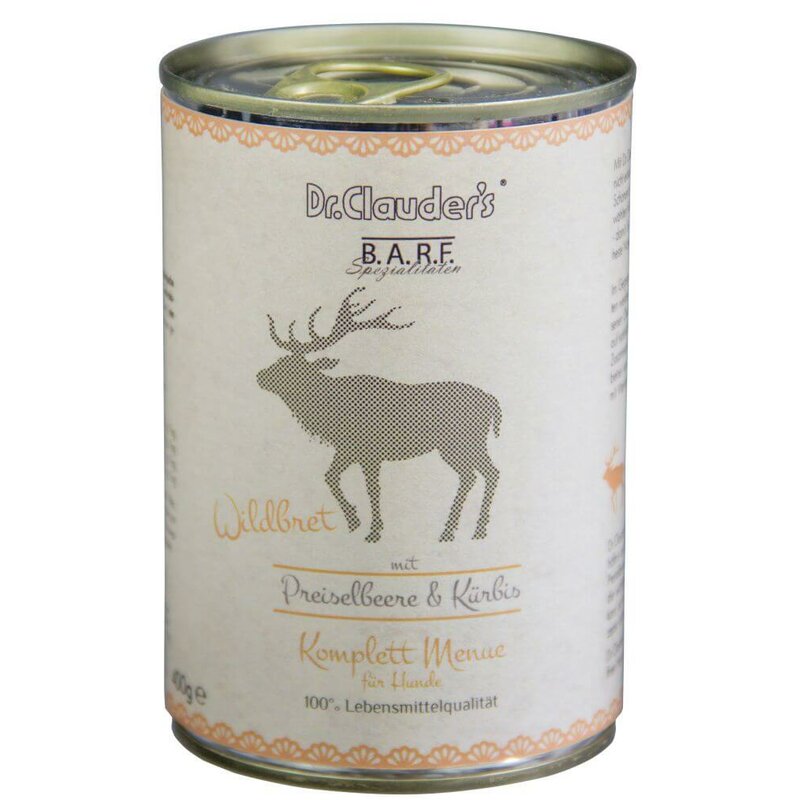 Dr. Clauders B.A.R.F. Komplett Menue Wildbret 400 g (10,22 € pro 1 kg) von Dr.Clauder's