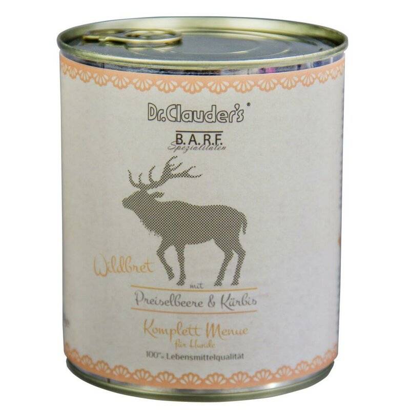 Dr. Clauders B.A.R.F. Komplett Menue Wildbret 800 g (7,86 € pro 1 kg) von Dr.Clauder's