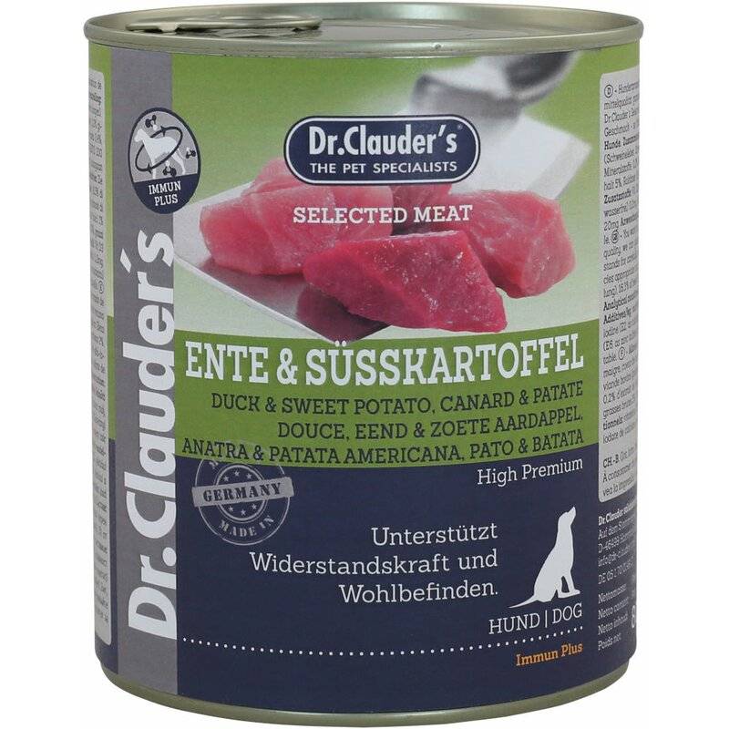Dr. Clauders Dog Selected Meat Ente & Süßkartoffel 800 g (4,21 € pro 1 kg) von Dr.Clauder's