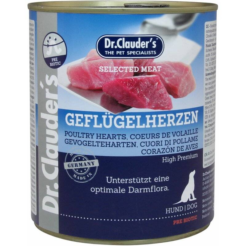 Dr. Clauders Dog Selected Meat Prebiotics Geflügelherzen... (4,21 € pro 1 kg) von Dr.Clauder's