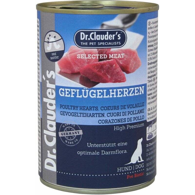 Dr. Clauders Dog Selected Meat Prebiotics Geflügelherzen... (4,97 € pro 1 kg) von Dr.Clauder's