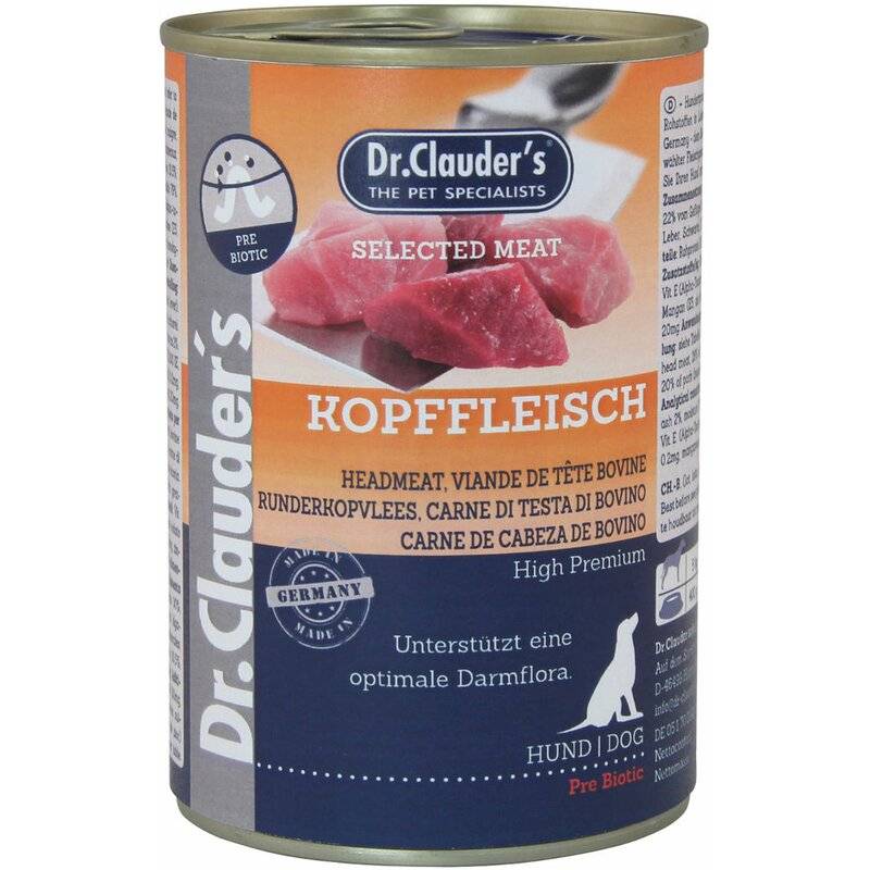 Dr. Clauders Dog Selected Meat Prebiotics Kopffleisch 400 g (4,97 € pro 1 kg) von Dr.Clauder's