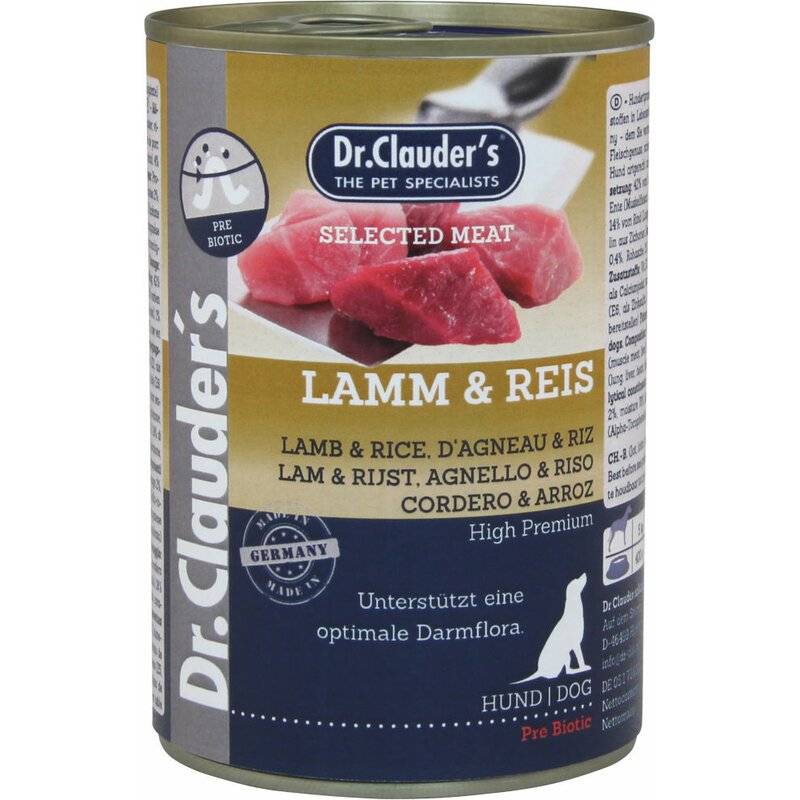 Dr. Clauders Dog Selected Meat Prebiotics Lamm & Reis 400 g (4,97 € pro 1 kg) von Dr.Clauder's