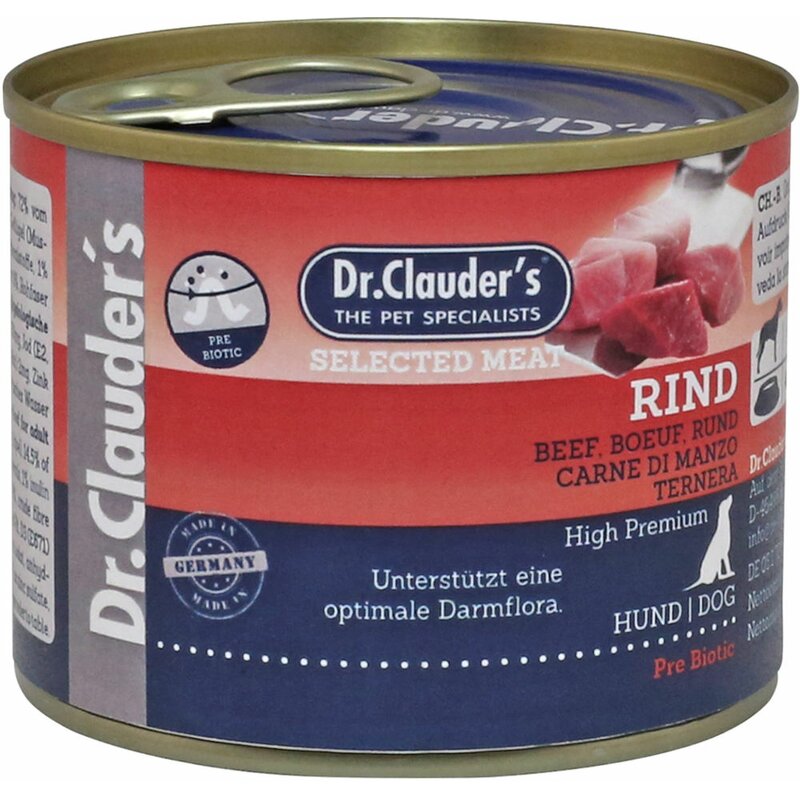 Dr. Clauders Dog Selected Meat Prebiotics Rind 200 g (6,85 € pro 1 kg) von Dr.Clauder's