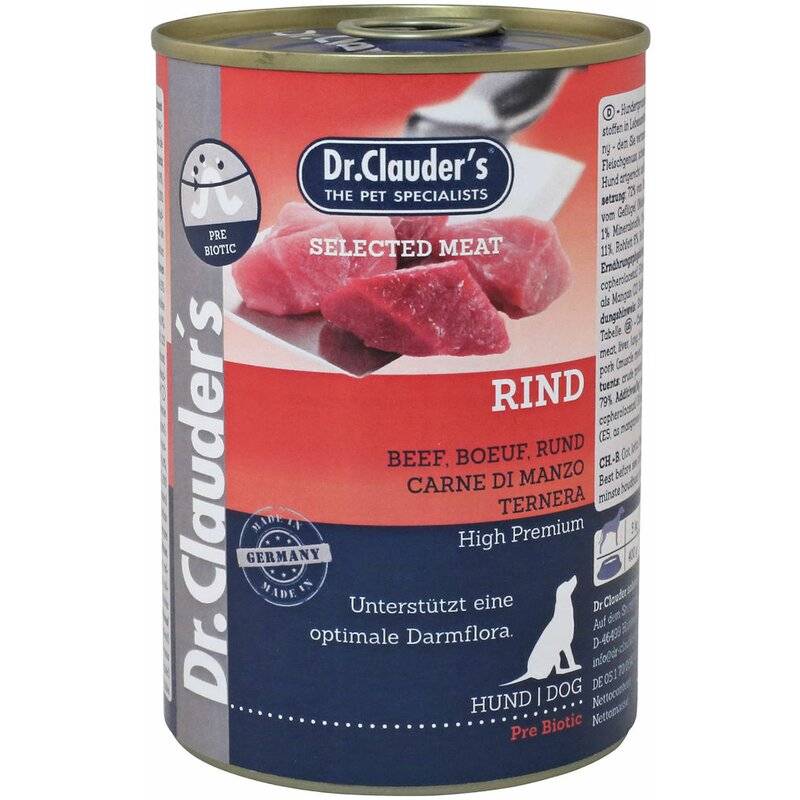 Dr. Clauders Dog Selected Meat Prebiotics Rind 400 g (4,97 € pro 1 kg) von Dr.Clauder's