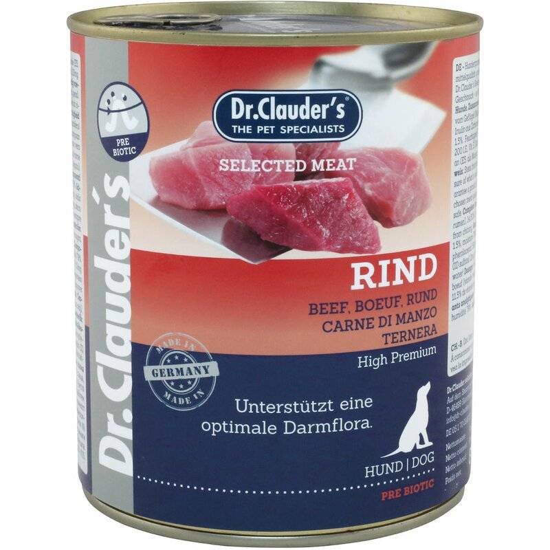 Dr. Clauders Dog Selected Meat Prebiotics Rind 800 g (4,21 € pro 1 kg) von Dr.Clauder's