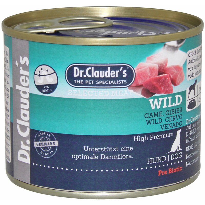 Dr. Clauders Dog Selected Meat Prebiotics Wild 200 g (6,85 € pro 1 kg) von Dr.Clauder's