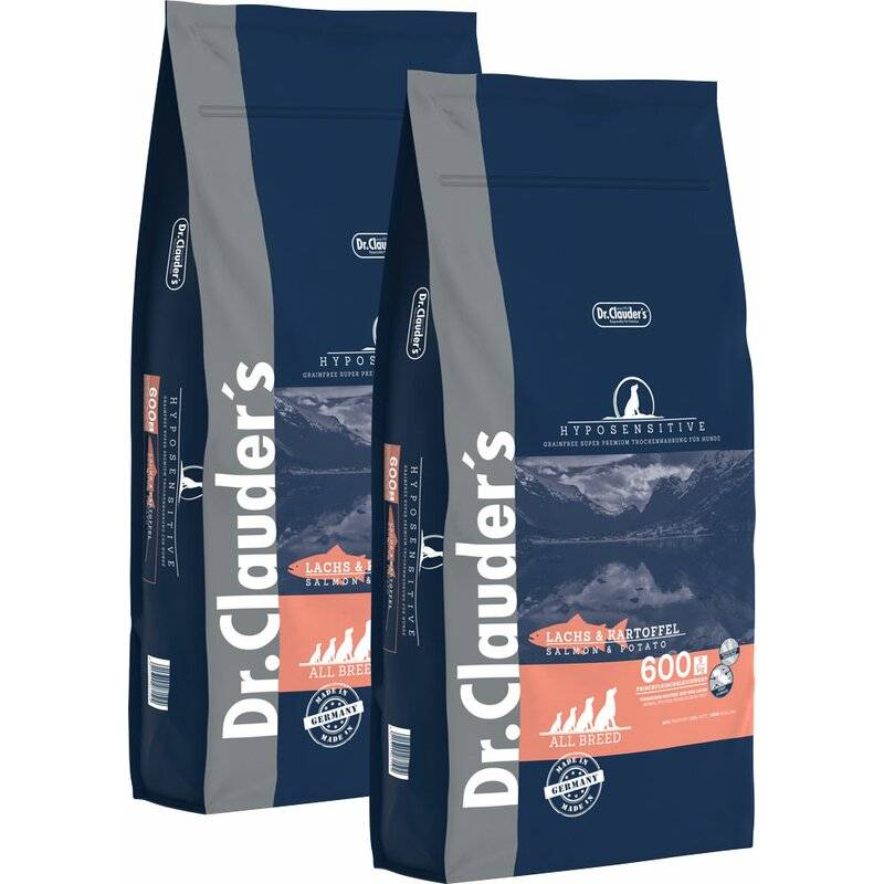 Dr. Clauders Hyposensitive Lachs & Kartoffel - 2 x 11,5 kg (5,10 € pro 1 kg) von Dr.Clauder's