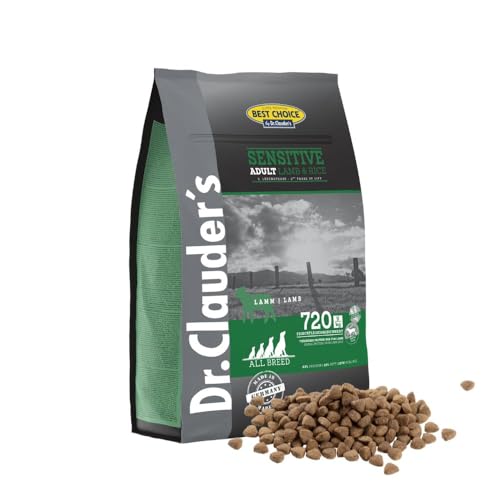 DR.CLAUDER’S - Best Choice Sensitive Adult | Trockenfutter für ausgewachsene, Sensible Hunde zur Förderung der Verdauung und Vitalität. Alleinfutter im Beutel | 4kg Lamm&Reis von Dr.Clauder´s