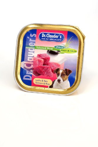 Dr.Clauder´s Nassfutter HAIR & SKINS Lachs & Reis 100g Schale für Hunde von Dr. Clauder's
