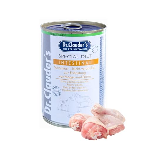 DR.CLAUDER'S - Intestinal Diät | Leicht verdauliches Nassfutter für ausgewachsene Hunde mit Magen- und Darmempfindlichkeit. Alleinfutter in Dose | 400g Huhn&Reis von Dr.Clauder´s