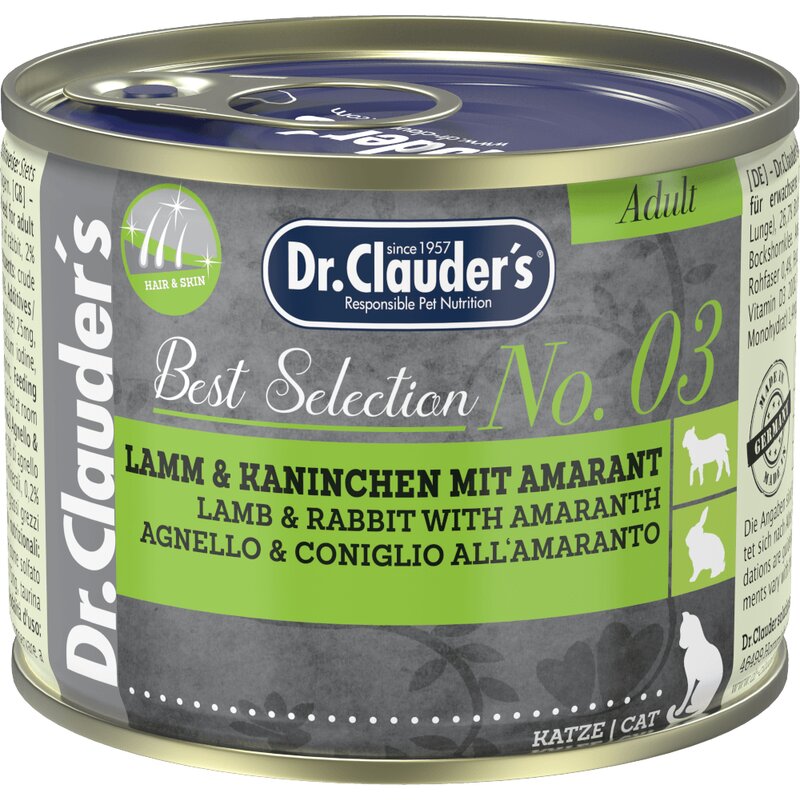 Dr.Clauders Best Selection Adult No3 Lamm & Kaninchen mit... (11,45 € pro 1 kg) von Dr.Clauder's