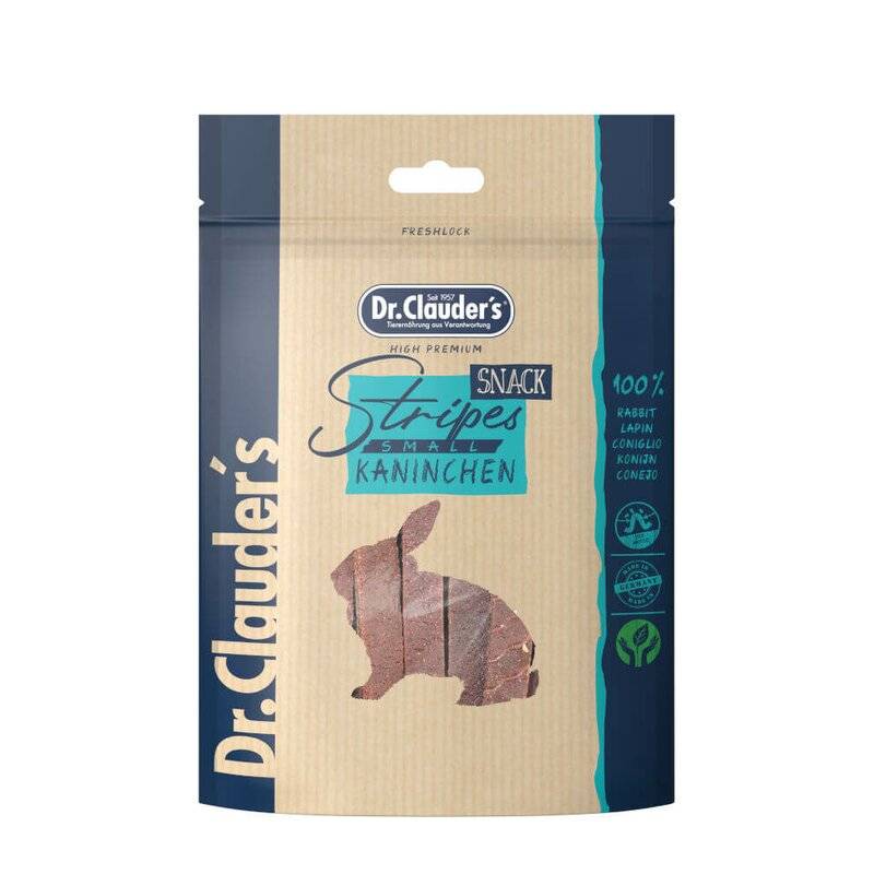 Dr.Clauders Stripes Snack Kaninchen - 80 g (39,37 € pro 1 kg) von Dr.Clauder's