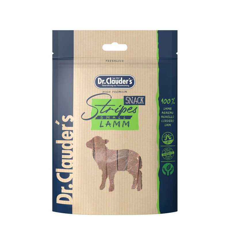 Dr.Clauders Stripes Snack Lamm - 80 g (39,37 € pro 1 kg) von Dr.Clauder's