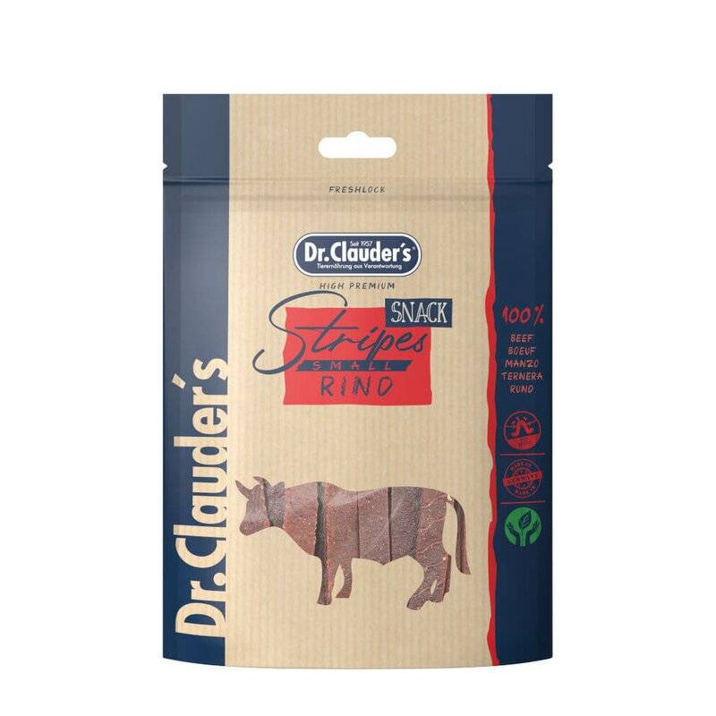 Dr.Clauders Stripes Snack Rind - 80 g (39,37 € pro 1 kg) von Dr.Clauder's