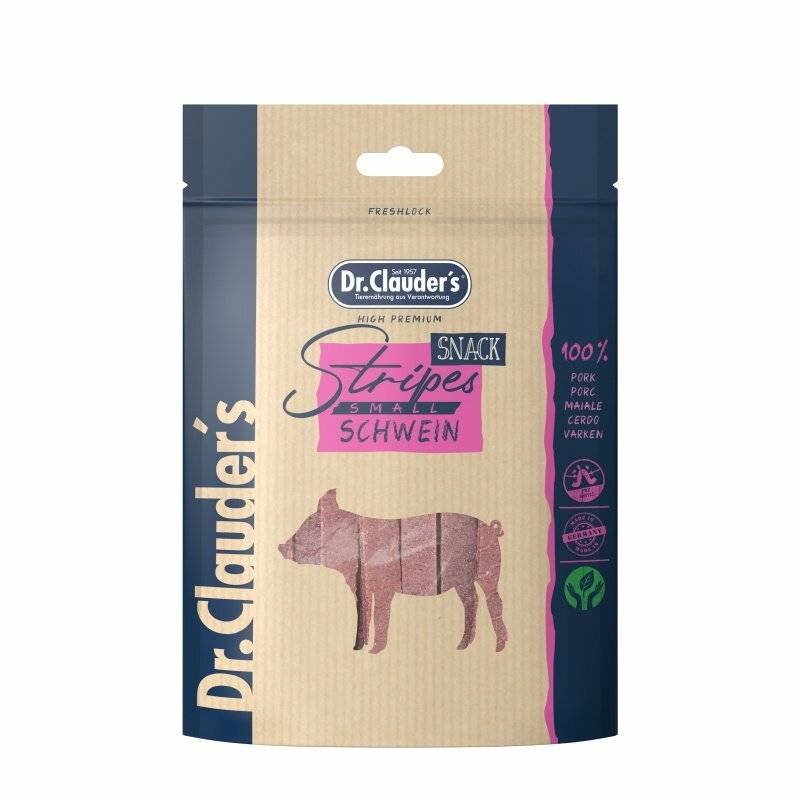 Dr.Clauders Stripes Snack Schwein 80 g (39,37 € pro 1 kg) von Dr.Clauder's