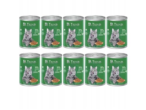 DR.TREND für Katze MIT HÜHCHEN 70% Fleisch 10x400g von Dr.Trend