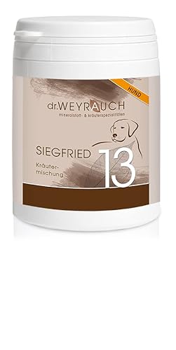 Dr. Weyrauch Nr.13 Siegfried | 60 Kapseln | Ergänzungsfuttermittel für Hunde | Kräutermischung die dabei helfen kann Parasiten zu verringern | Kapseln von Dr. Weyrauch