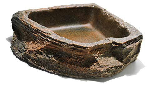 Dragon - Wasserschale - Futternapf - Eckfelsschale Large, Lava Rock 1500ml 24x24x6cm von Dragon