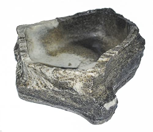 Dragon - Wasserschale - Futternapf - Felsschale Large Granite Rock 1000 ml, BTH 23x18x6,5 cm von Dragon