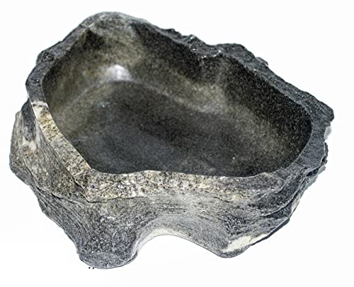 Unbekannt Dragon - Wasserschale - Futternapf - Wassernapf - Felsschale XLarge Granite Rock 2250 ml, BTH 30x24x8 cm von Unbekannt