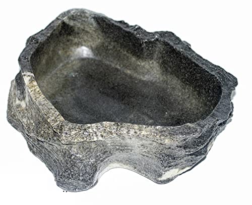 Dragon - Wasserschale - Futternapf - Wassernapf - Felsschale XLarge Granite Rock 2250 ml, BTH 30x24x8 cm von Dragon