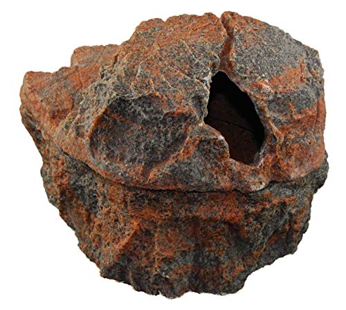 Wet Box in Steinoptik Höhle für Reptilien und Amphibien (17x14x15cm, Lava) von Dragon