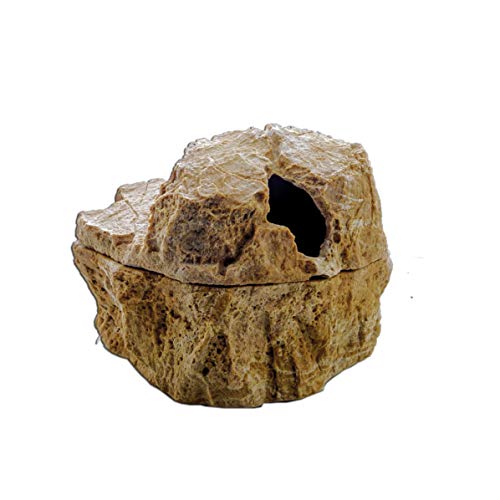 Wet Box in Steinoptik Höhle für Reptilien und Amphibien (17x14x15cm, Sandstein) von Dragon