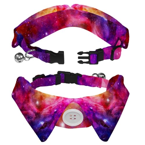 2 x Hundehalsband mit Revers-Design, verstellbar, mit Fliege, Fantasie-Sternenhimmel 2 x Hundehalsband mit Revers-Design, verstellbar, mit Fliege, Fantasie-Sternenhimmel von DragonBtu