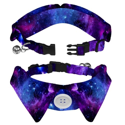 2 x Hundehalsband mit Revers-Design, verstellbar, mit Fliege, Fantasie-Sternenhimmel 2 x Hundehalsband mit Revers-Design, verstellbar, mit Fliege, Fantasie-Sternenhimmel von DragonBtu