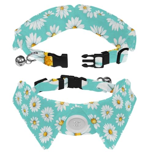 2 x Hundehalsband mit Revers-Design, verstellbar, mit Fliege, Gänseblümchen 2 x Hundehalsband mit Revers-Design, verstellbar, mit Fliege, Gänseblümchen von DragonBtu