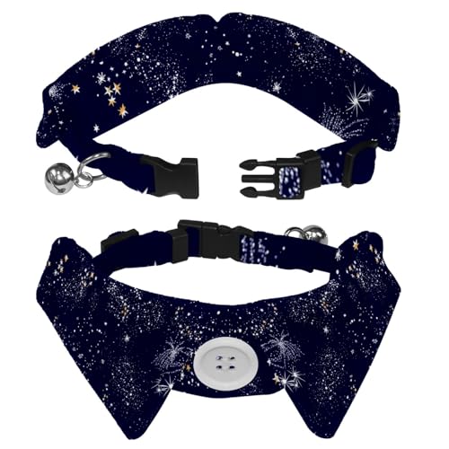 2 x Hundehalsband mit Revers-Design, verstellbar, mit Fliege, Galaxie 2 x Hundehalsband mit Revers-Design, verstellbar, mit Fliege, Galaxie von DragonBtu