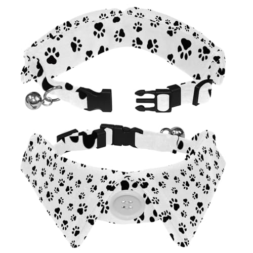 2 x Hundehalsband mit Revers-Design, verstellbar, mit Fliege, Tierpfote 2 x Hundehalsband mit Revers-Design, verstellbar, mit Fliege, Tierpfote von DragonBtu
