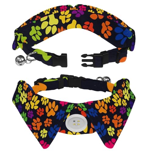 2 x Hundehalsband mit Revers-Design, verstellbar, mit Fliege, Tierpfote 2 x Hundehalsband mit Revers-Design, verstellbar, mit Fliege, Tierpfote von DragonBtu