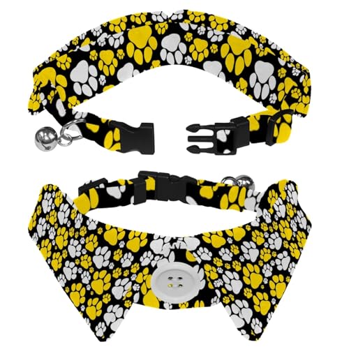 2 x Hundehalsband mit Revers-Design, verstellbar, mit Fliege, Tierpfote 2 x Hundehalsband mit Revers-Design, verstellbar, mit Fliege, Tierpfote von DragonBtu