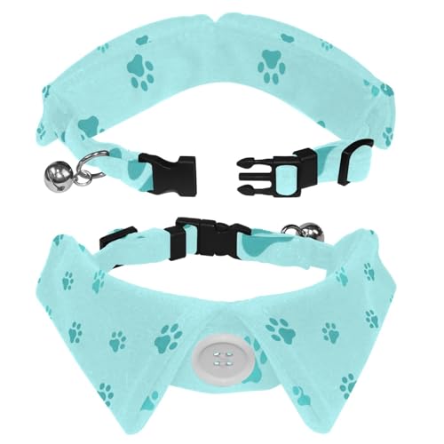 2 x Hundehalsband mit Revers-Design, verstellbar, mit Fliege, Tierpfote 2 x Hundehalsband mit Revers-Design, verstellbar, mit Fliege, Tierpfote von DragonBtu